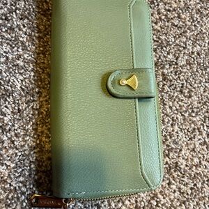 Forever 21 Green Wallet with Gold Accent